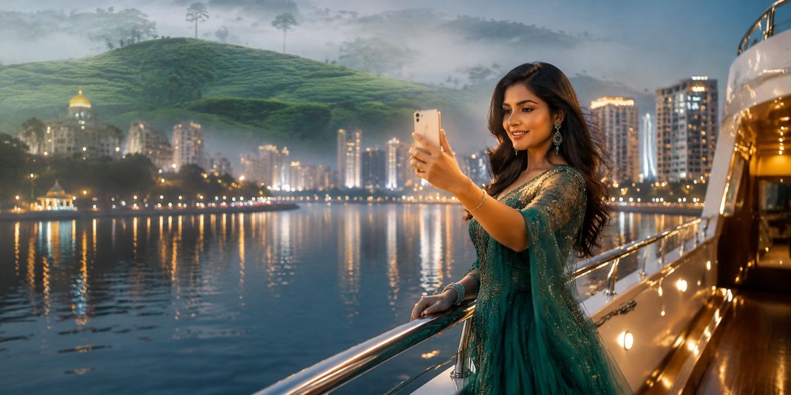ঢাকার একজন ব্যবহারকারী মোবাইলে ঈদ উপলক্ষে গেমিং অ্যাপ দেখছেন